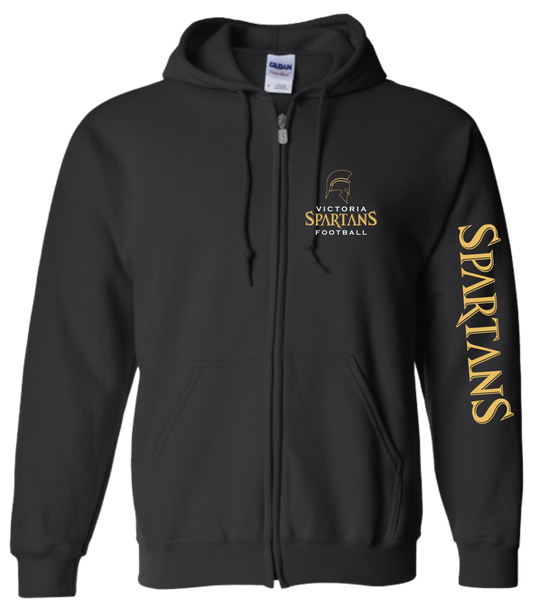 Victoria Spartans Football Unisex and Youth FULL ZIP Cotton Hoodie