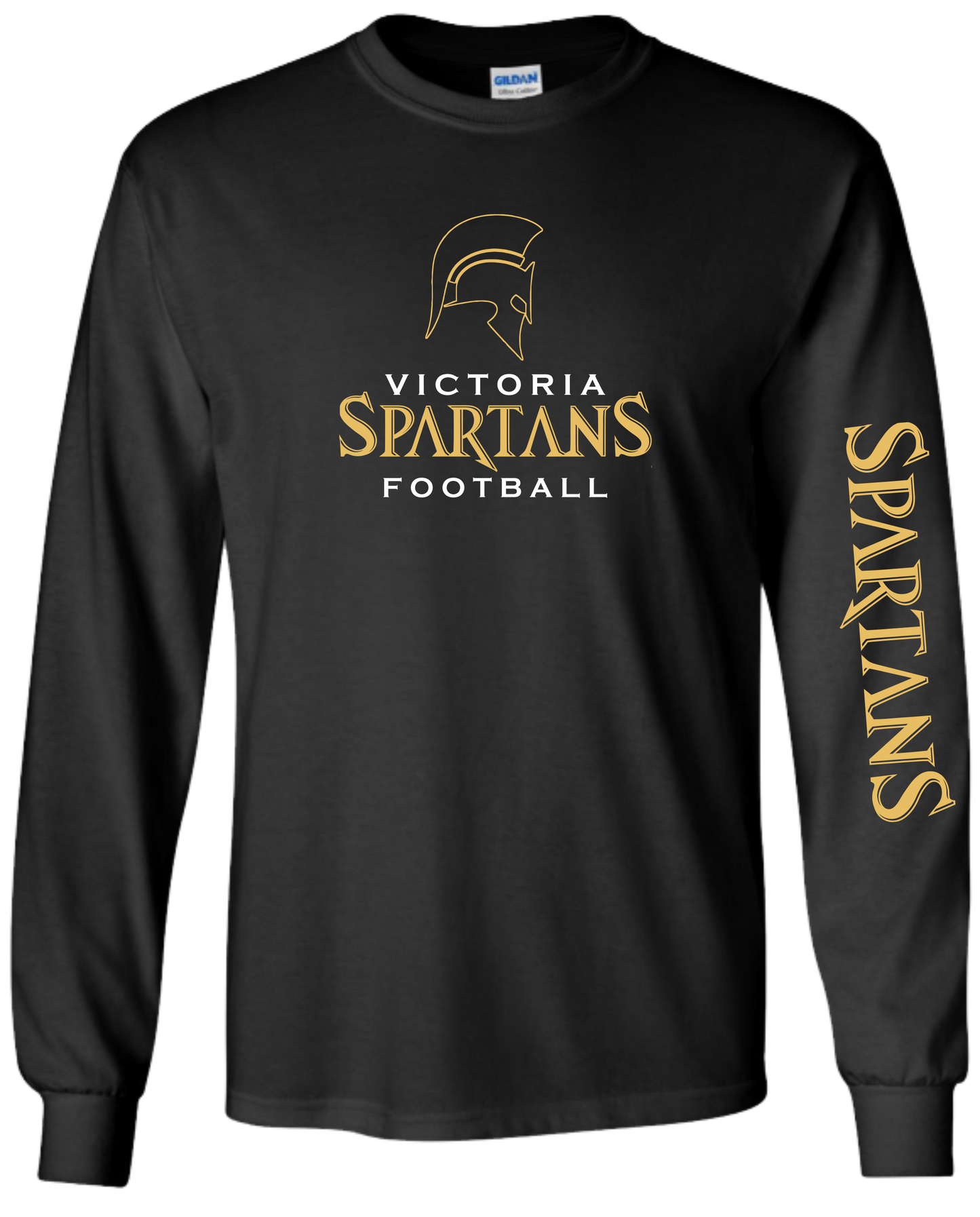 Victoria Spartans Football Unisex and Youth Cotton Long Sleeve Tshirt