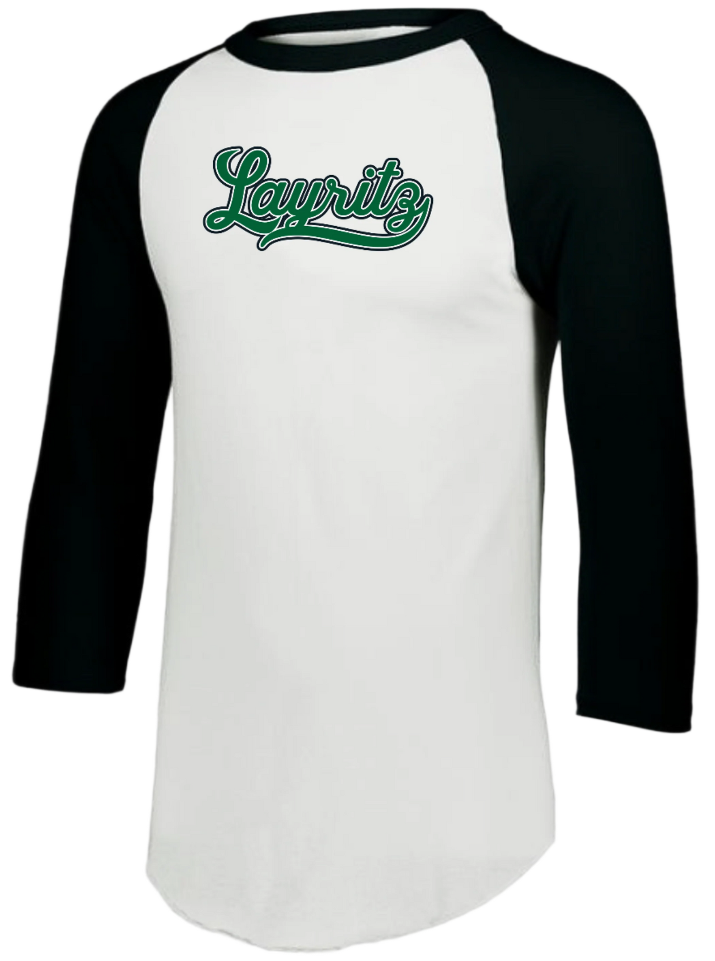 Layritz Little League Unisex and Youth 3/4 Sleeve Baseball Tshirt