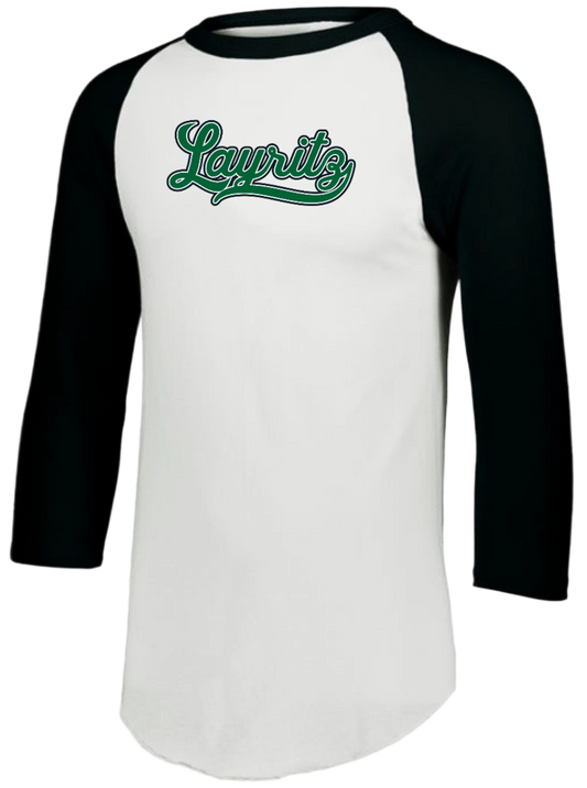 Layritz Little League Unisex and Youth 3/4 Sleeve Baseball Tshirt