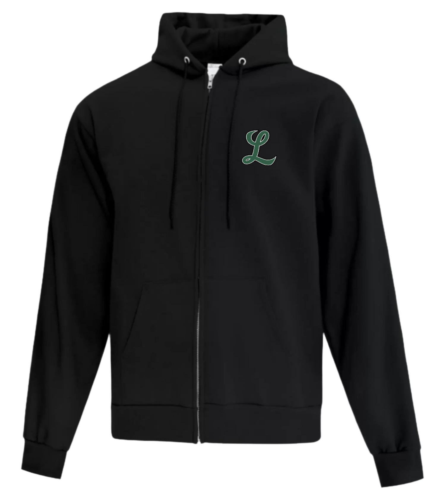 Layritz Little League Unisex and Youth Full Zip Cotton/Polyester Black Hoodie