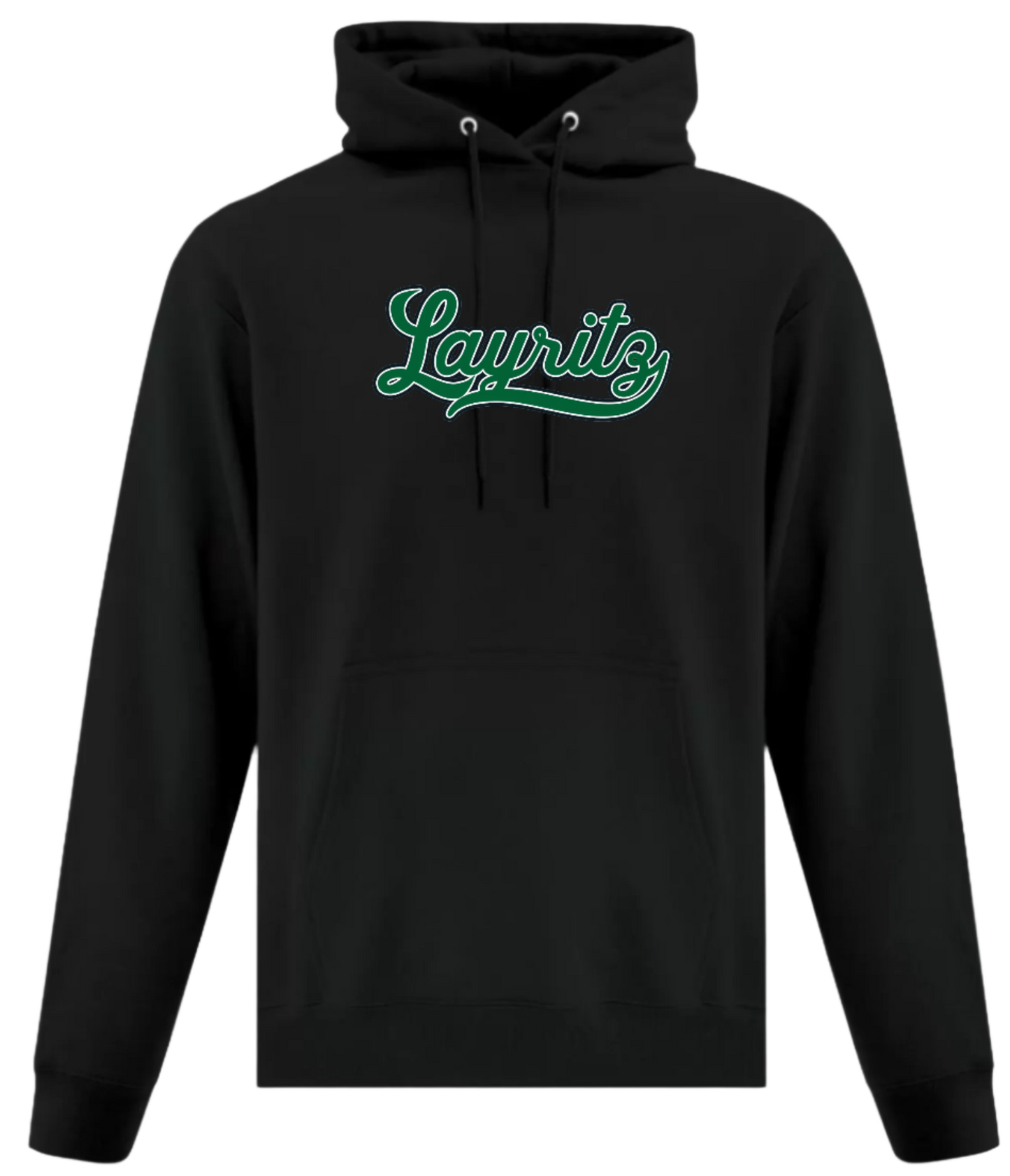 Layritz Little League Unisex and Youth Pullover Cotton/Polyester Black Hoodie