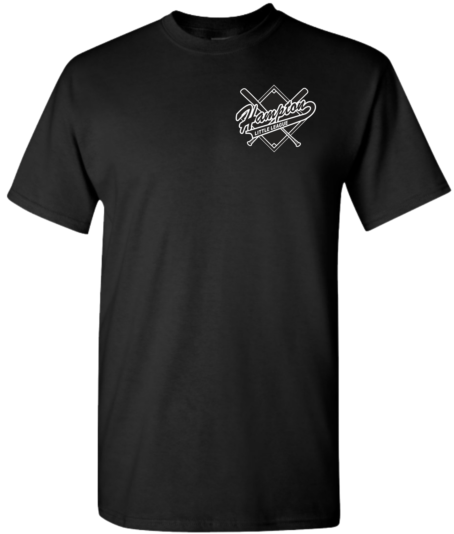 Hampton Little League Baseball Unisex and Youth Cotton Black Tshirts