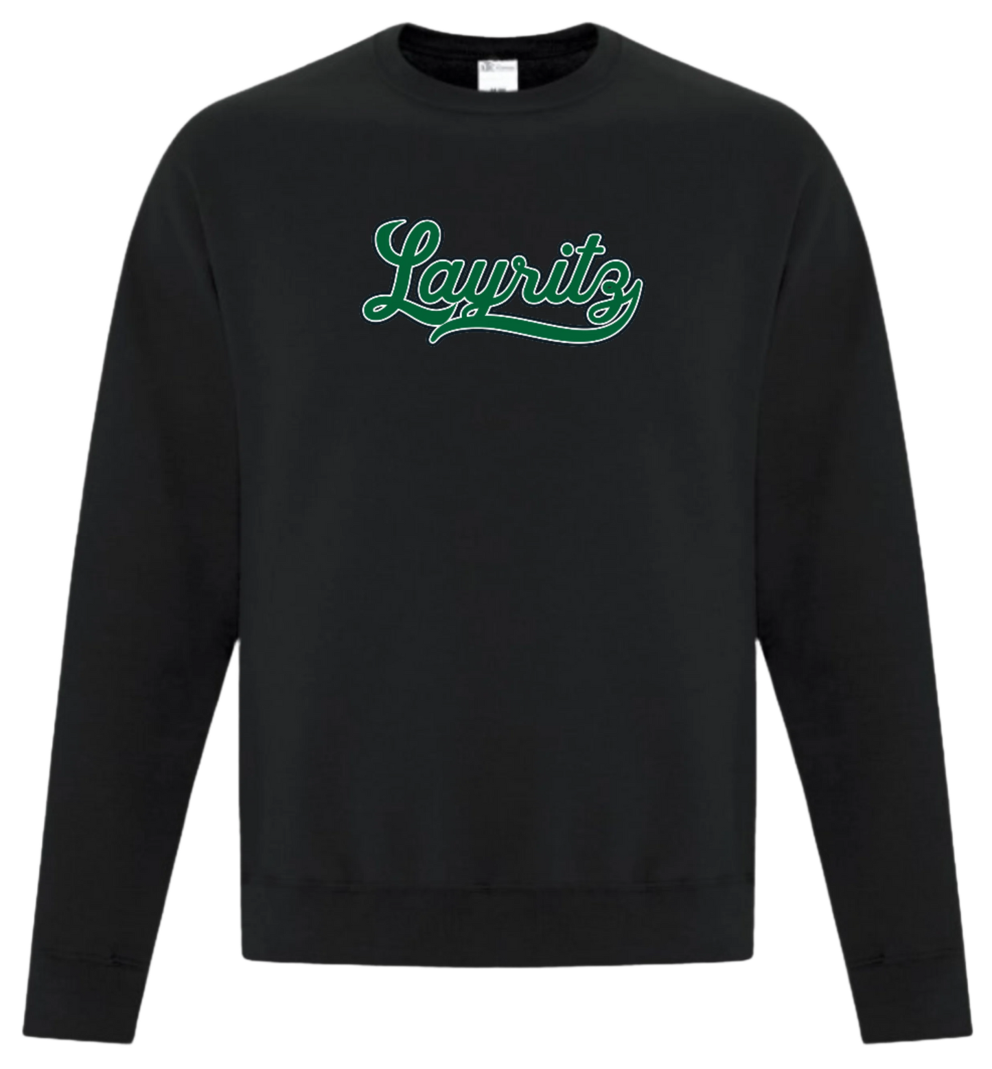 Layritz Little League Unisex and Youth Cotton/Polyester Black Crewneck Sweatshirt