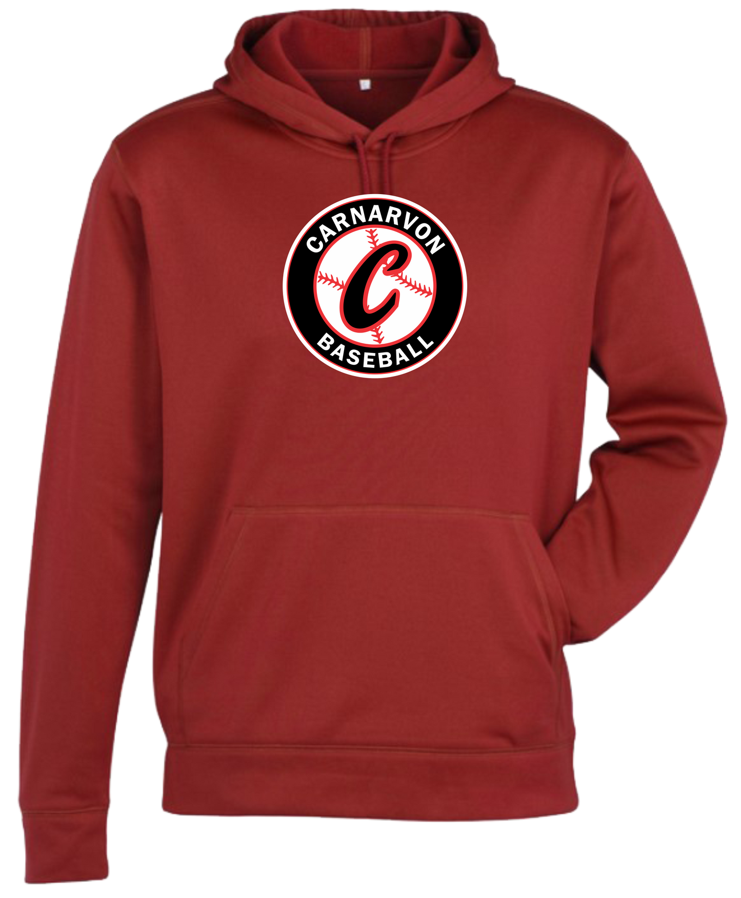 Carnarvon Baseball Unisex and Youth Pullover Red DriFit Hoodie