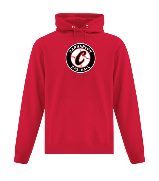 Carnarvon Baseball Unisex and Youth Pullover Red Cotton Hoodie