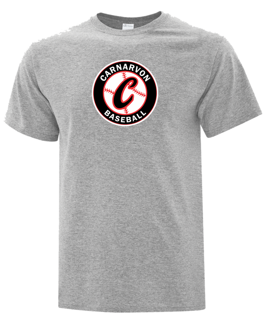 Carnarvon Baseball Unisex and Youth Cotton Sport Grey Tshirt