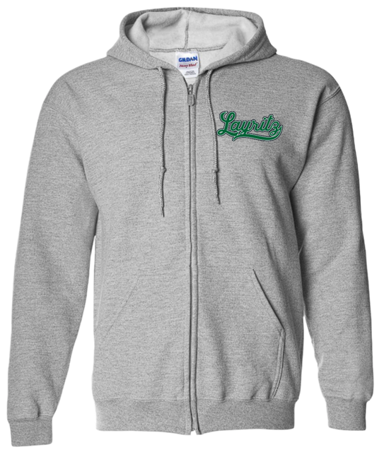 Layritz Little League Unisex and Youth Full Zip Cotton/Polyester Sport Grey Hoodies