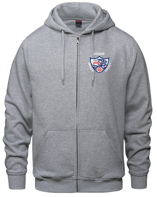 Sooke District Minor Hockey Association Unisex and Youth Full Zip Cotton Hoodies