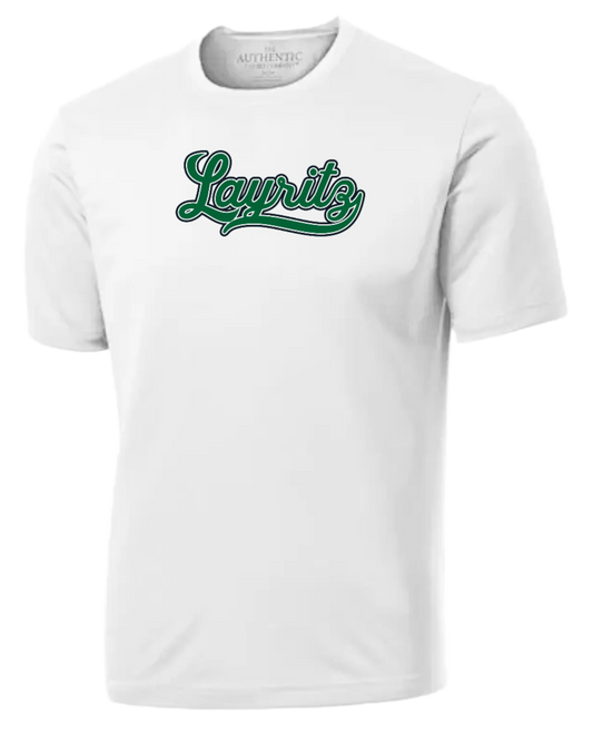 Layritz Little League Unisex and Youth Short Sleeve DriFit WHITE Tshirt