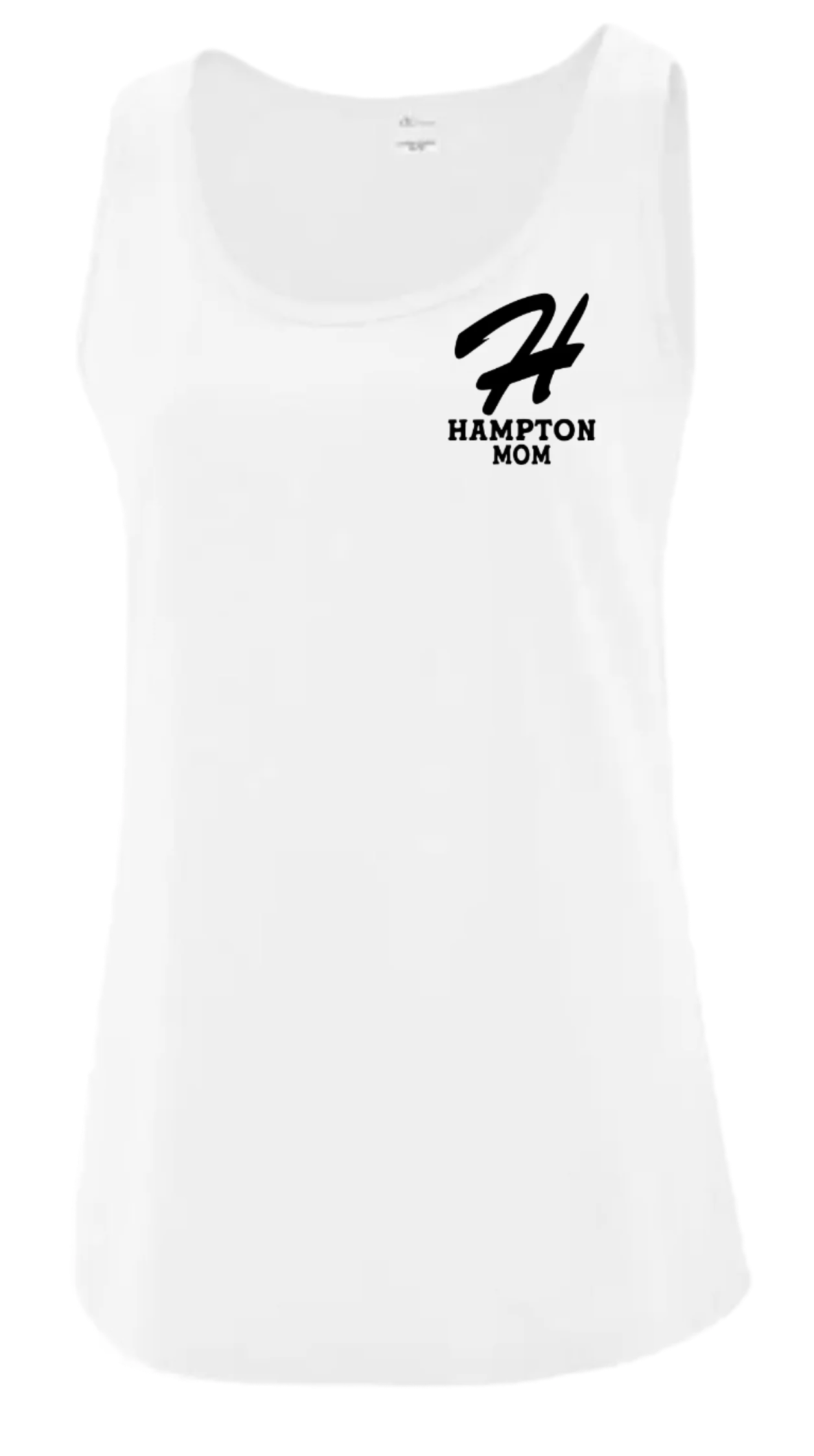 Hampton Little League Ladies White Hampton MOM Tank Top