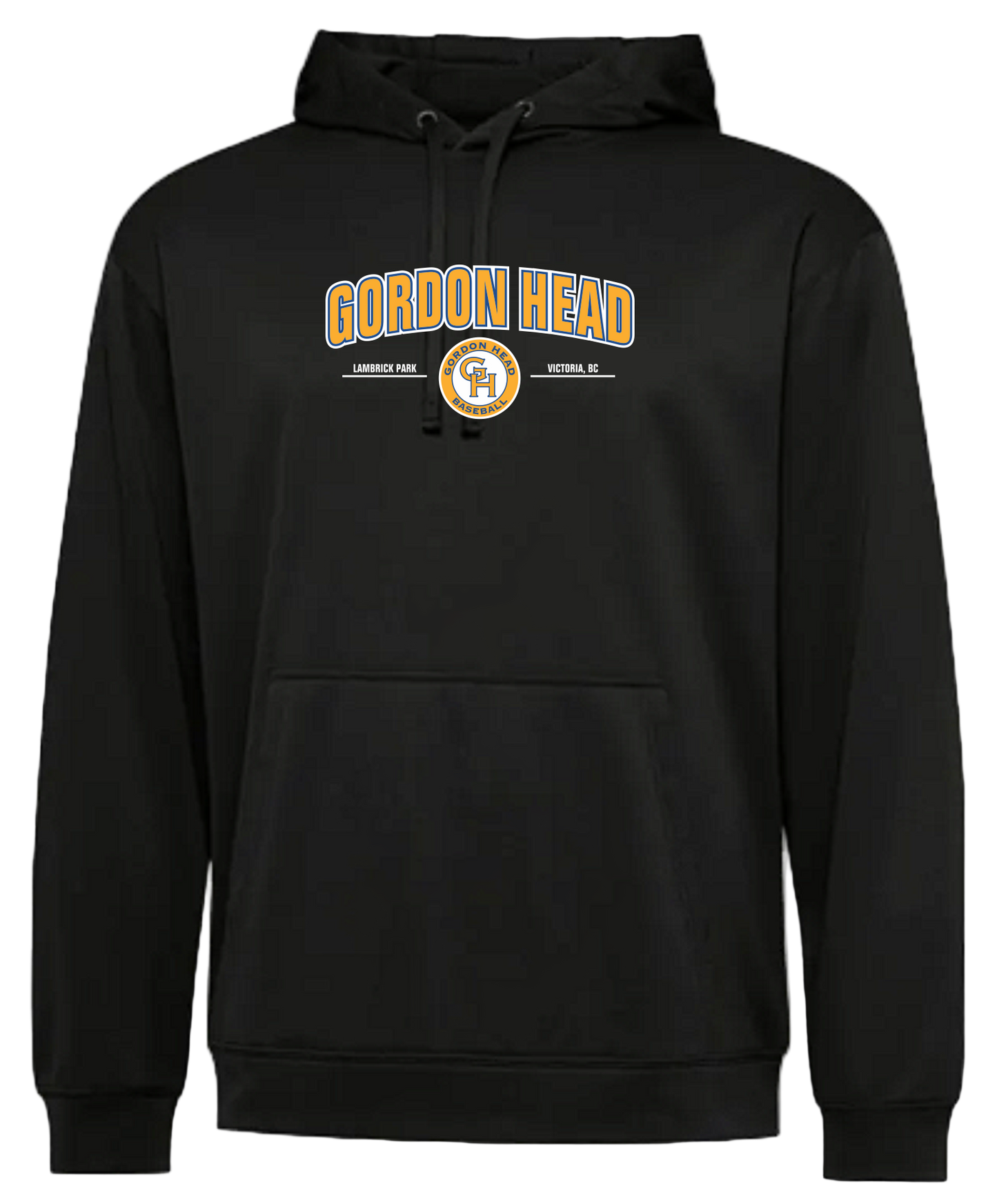 Gordon Head Baseball Black Unisex and Youth Pullover DriFit Hoodie