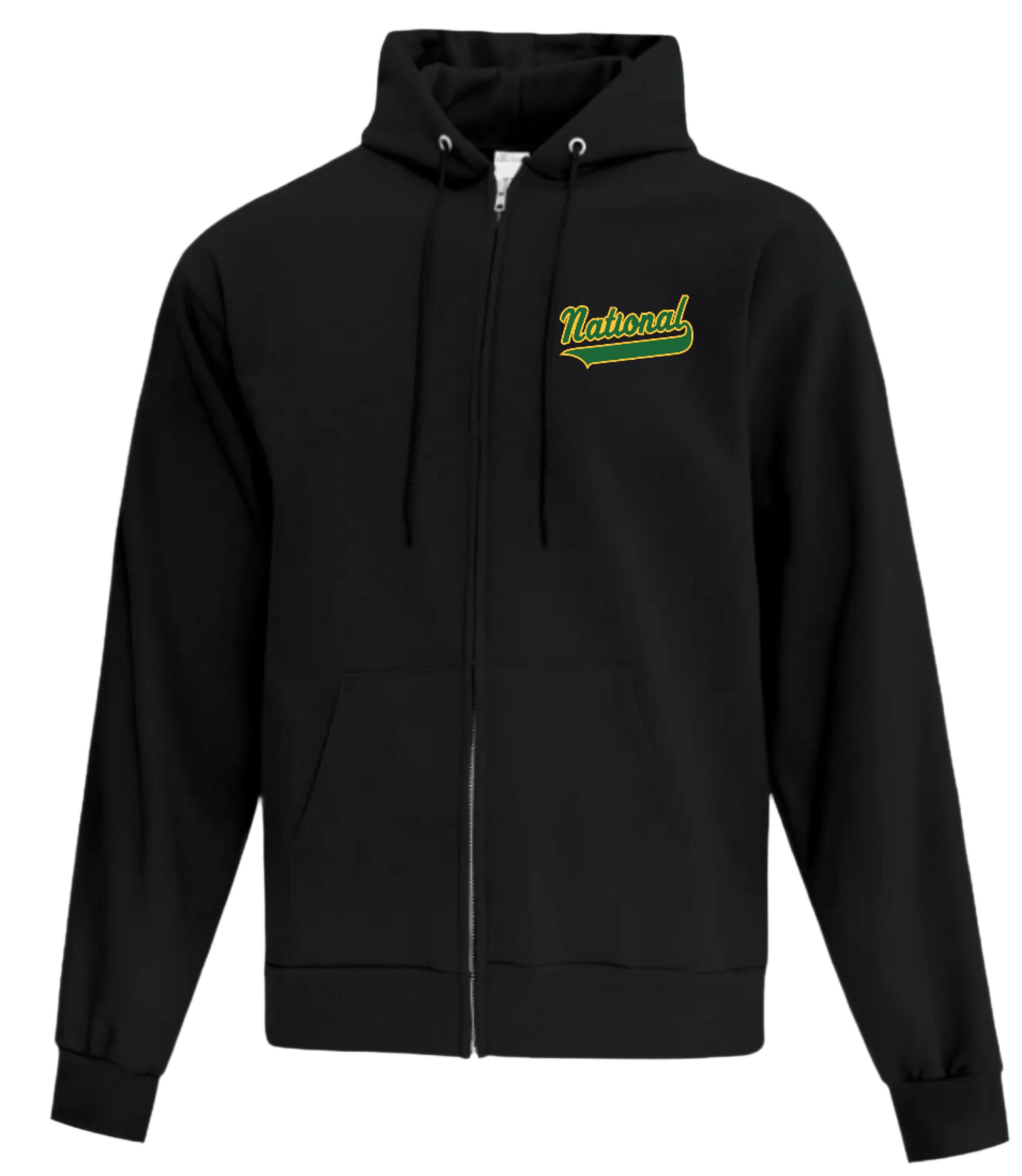 National Little League Unisex and Youth Full Zip Cotton/Polyester Black Hoodie