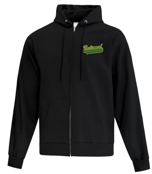 National Little League Unisex and Youth Full Zip Cotton/Polyester Black Hoodie