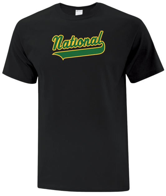 National Little League Unisex and Youth Cotton Black Tshirt