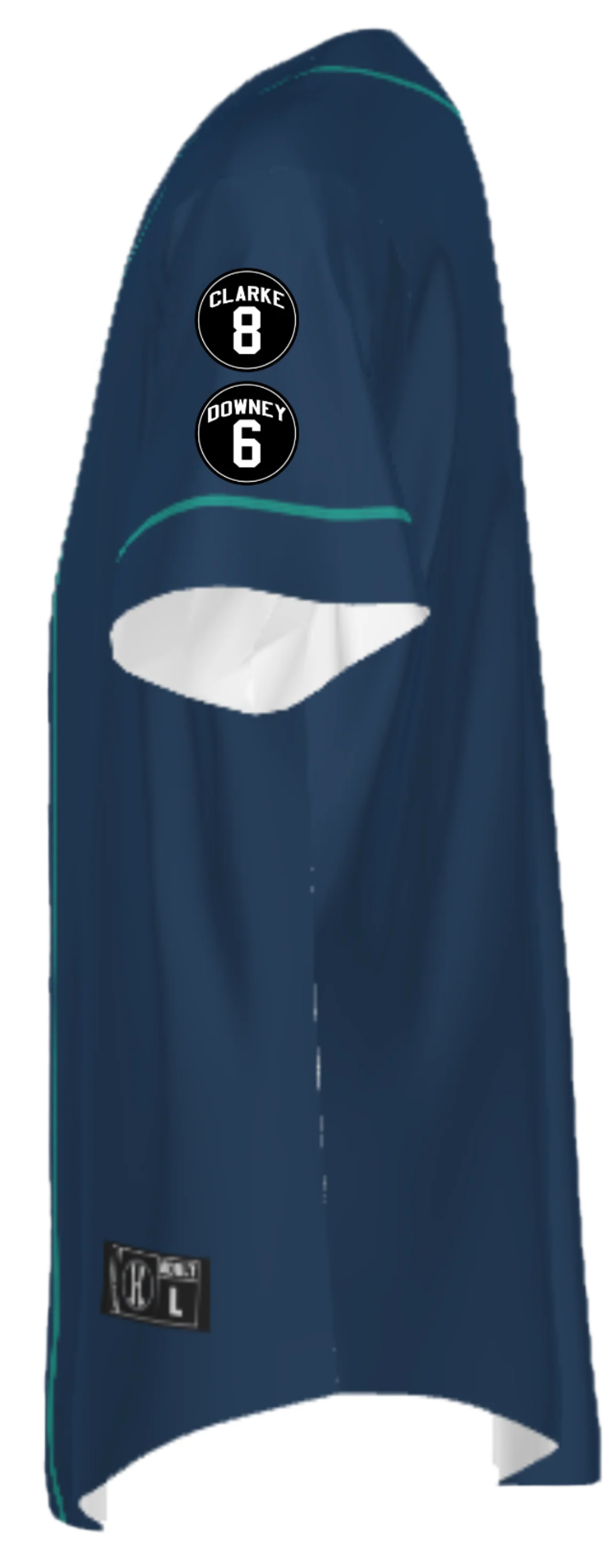 Custom Full Button Holloway Navy Jerseys for Victoria Mariners Baseball Club