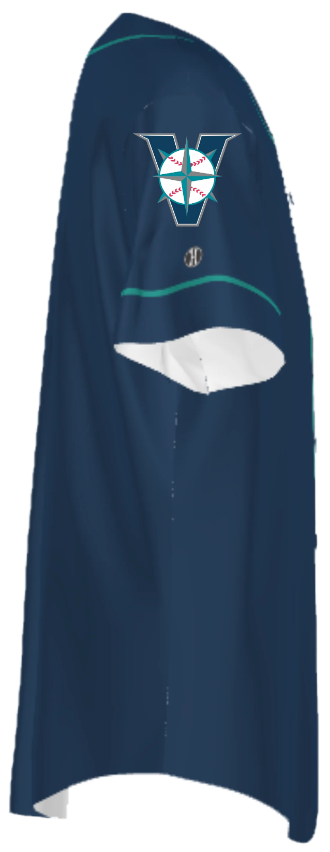 Custom Full Button Holloway Navy Jerseys for Victoria Mariners Baseball Club