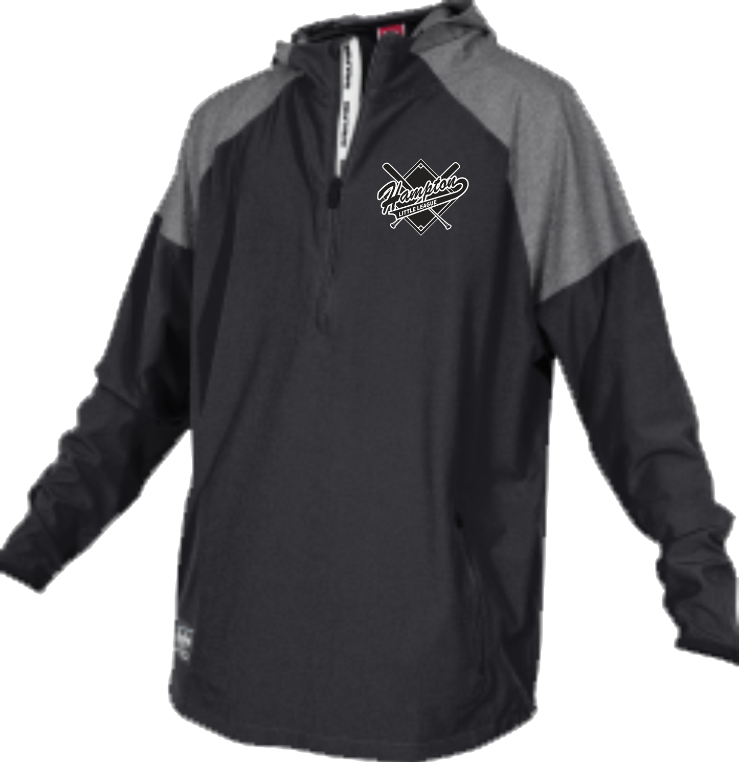 Hampton Little League Rawlings Adult and Youth LONG SLEEVE Hooded 1/4 Zip Batting Jacket