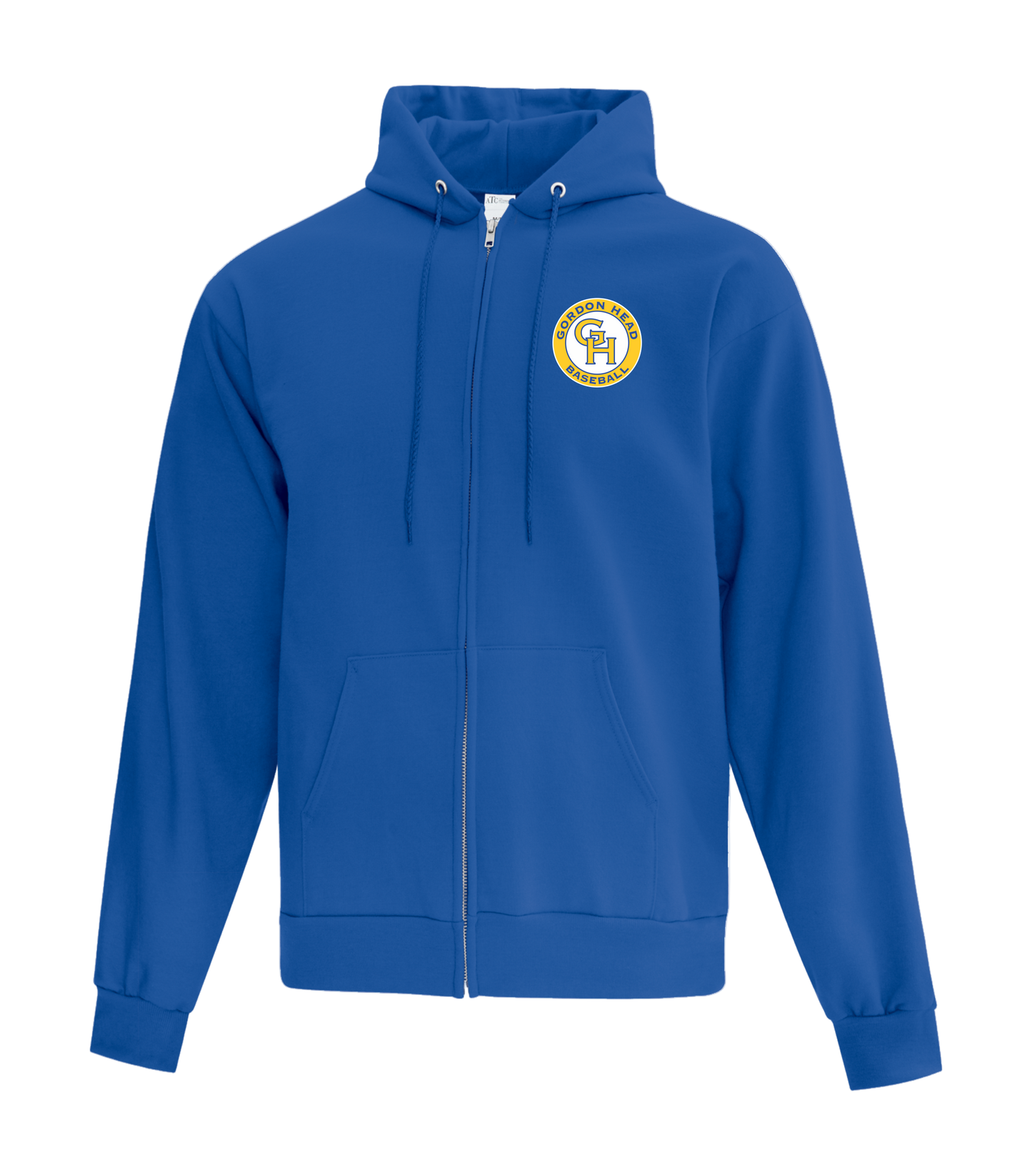 Gordon Head Baseball Royal Blue Unisex and Youth Full Zip Cotton Hoodies
