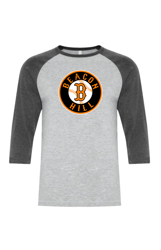 Beacon Hill Unisex and Youth 3/4 Sleeve Baseball Tshirt