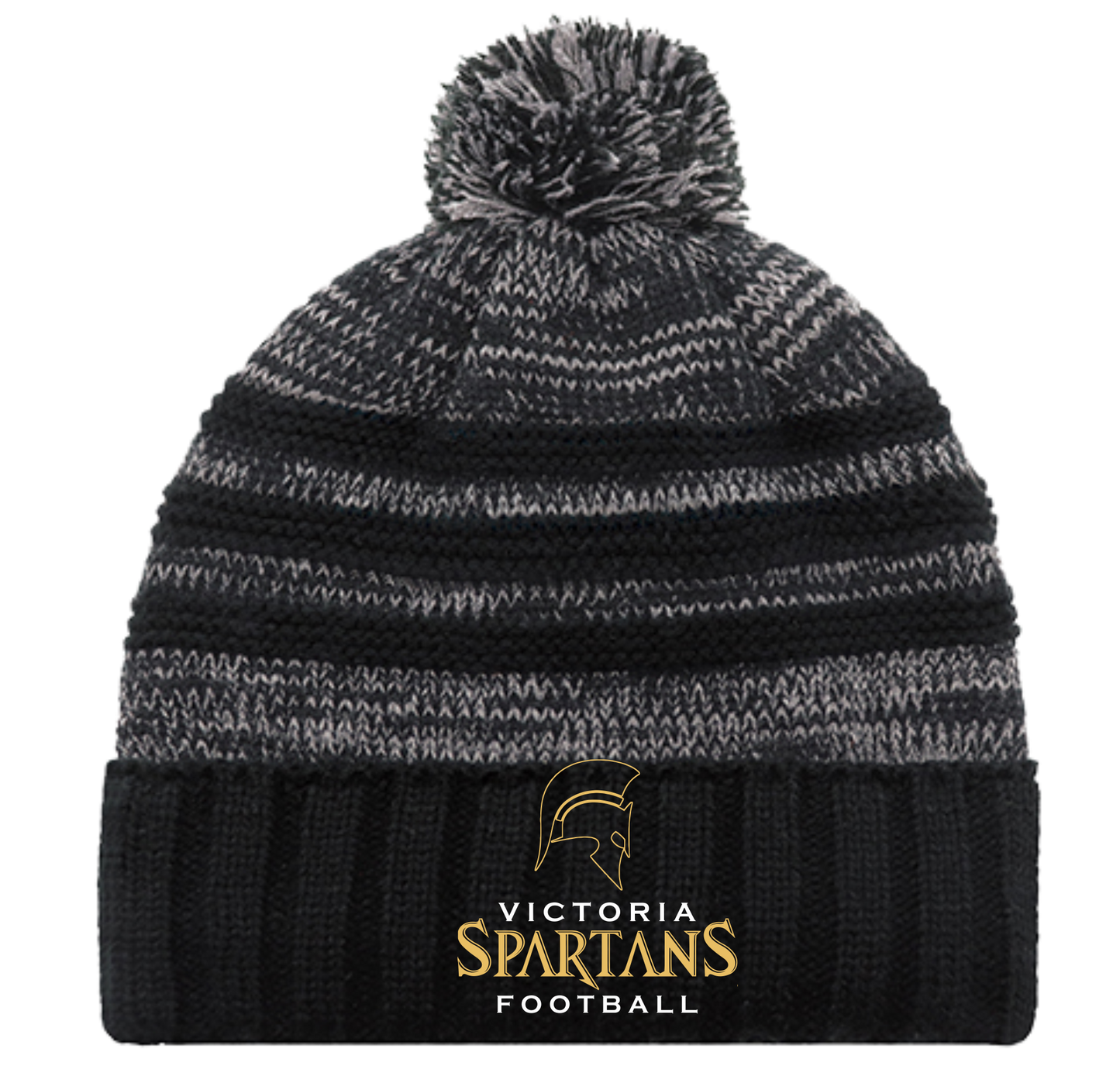 Victoria Spartans Football Stiped PomPom Toques