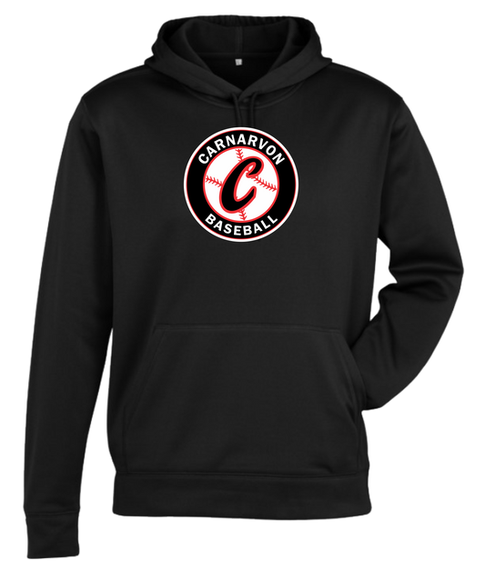 Carnarvon Baseball Unisex and Youth Pullover Black DriFit Hoodie