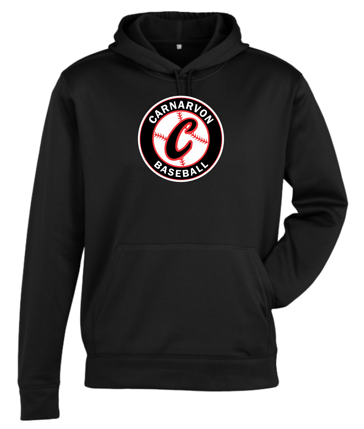 Carnarvon Baseball Unisex and Youth Pullover Black DriFit Hoodie