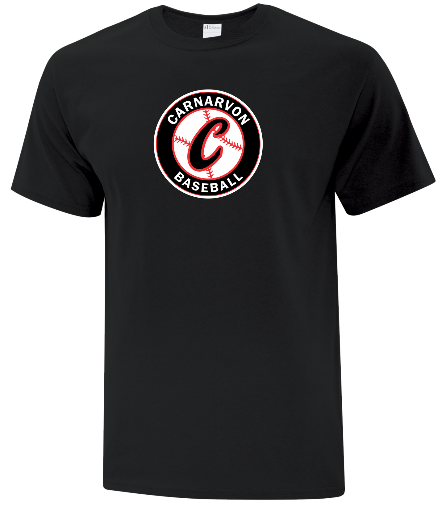 Carnarvon Baseball Unisex and Youth Cotton Black Tshirt