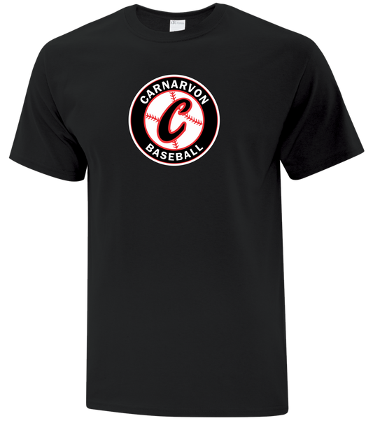 Carnarvon Baseball Unisex and Youth Cotton Black Tshirt