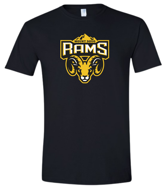 Mount Doug Rams Football Unisex Softstyle Cotton Tshirt