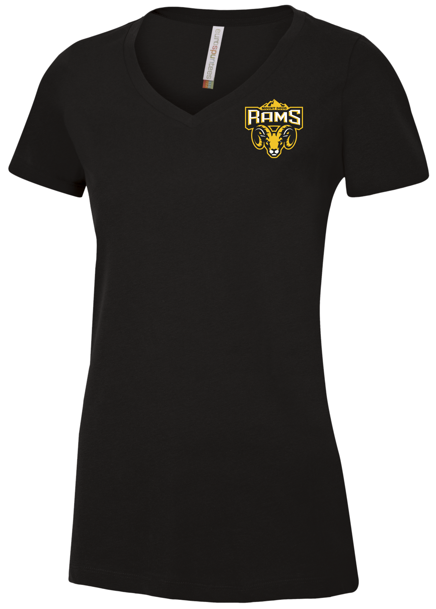 Mount Doug Rams Football Ladies VNeck Tshirt