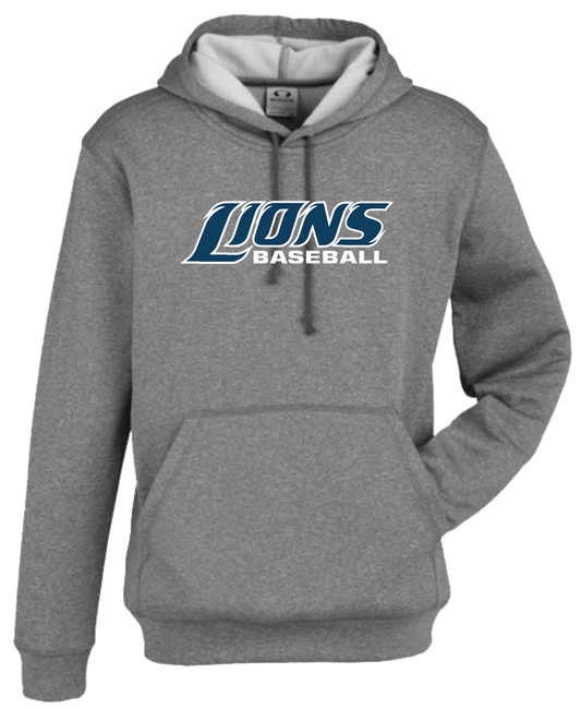 Lions Baseball Unisex and Youth Pullover Grey Marle DriFit Hoodie