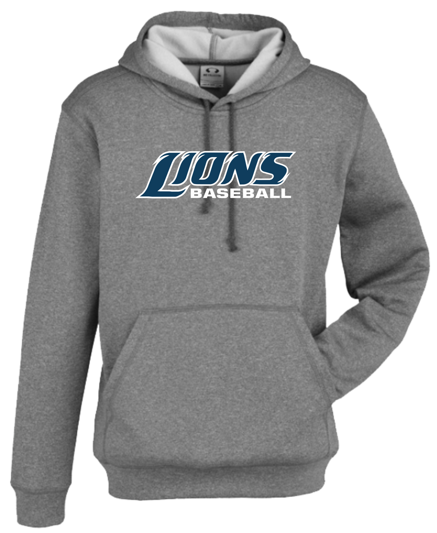 Lions Baseball Unisex and Youth Pullover Grey Marle DriFit Hoodie