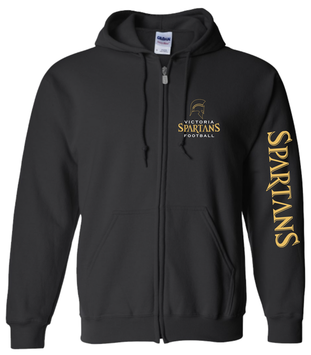 Victoria Spartans Football Unisex and Youth FULL ZIP Cotton Hoodie
