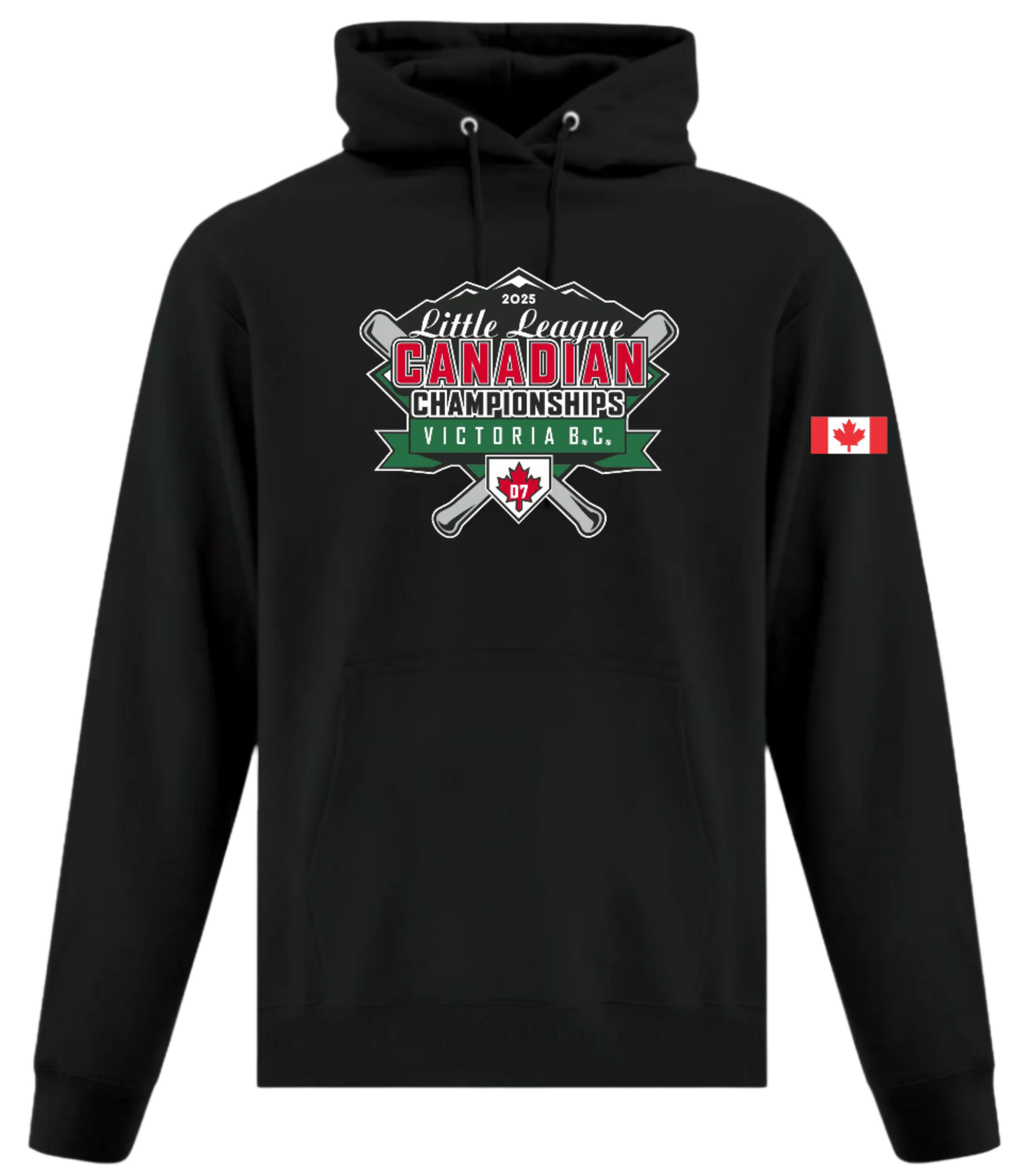 2025 Canadian Championships Unisex and Youth Pullover Cotton/Polyester Black Hoodie