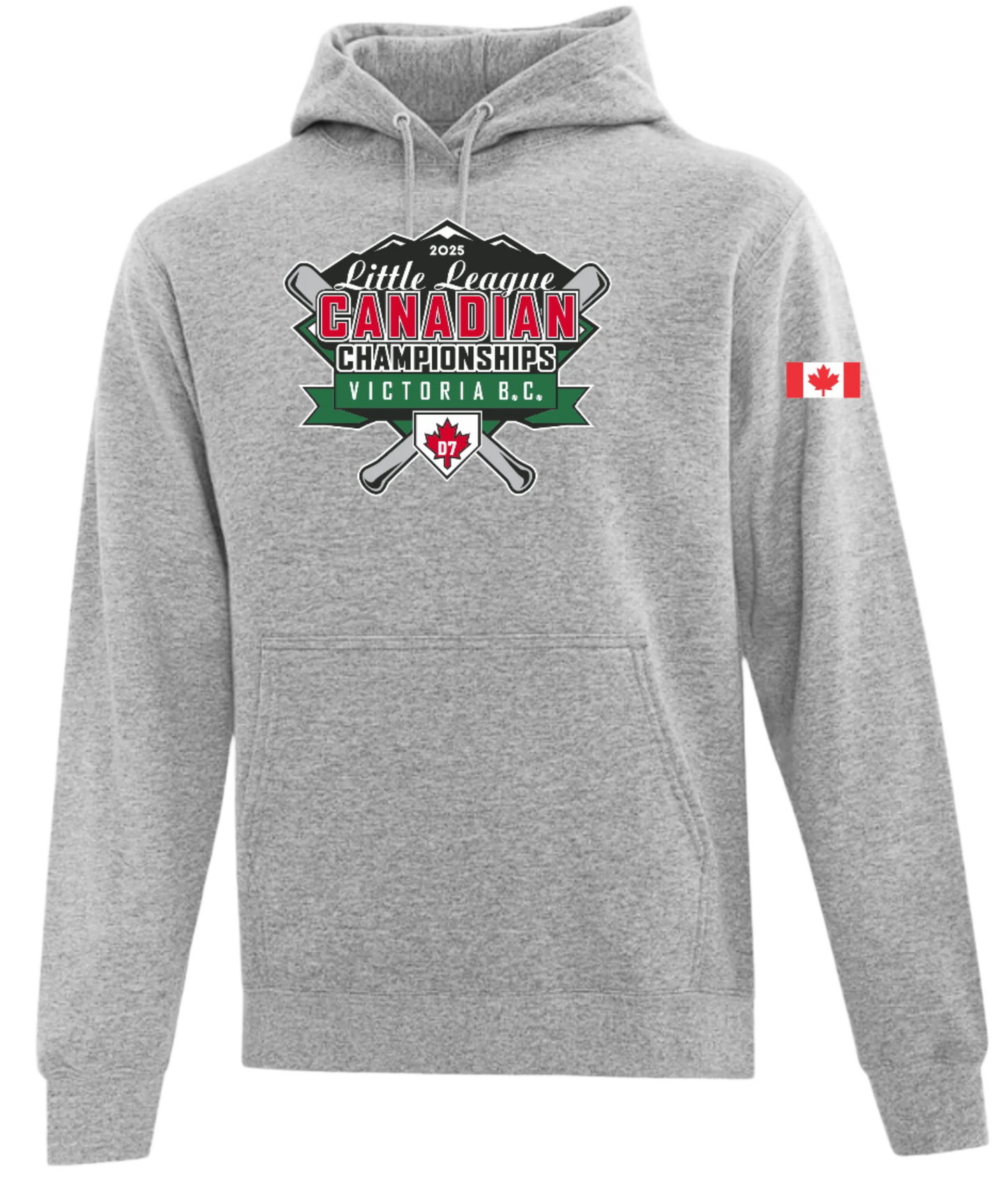 2025 Canadian Championships Unisex and Youth Pullover Cotton/Polyester Sport Grey Hoodie