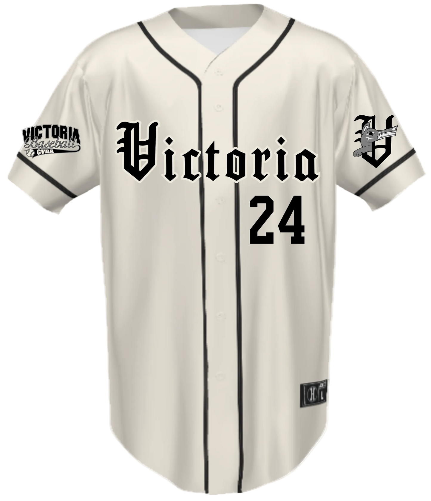 Custom Full Button Holloway Cream Jerseys for Victoria Seawolves Baseball