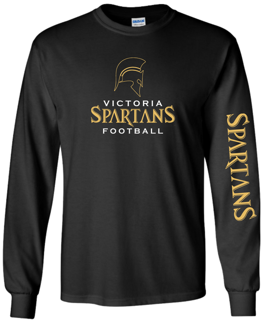 Victoria Spartans Football Unisex and Youth Cotton Long Sleeve Tshirt