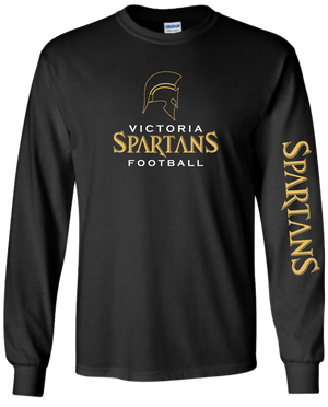 Victoria Spartans Football Unisex and Youth Cotton Long Sleeve Tshirt