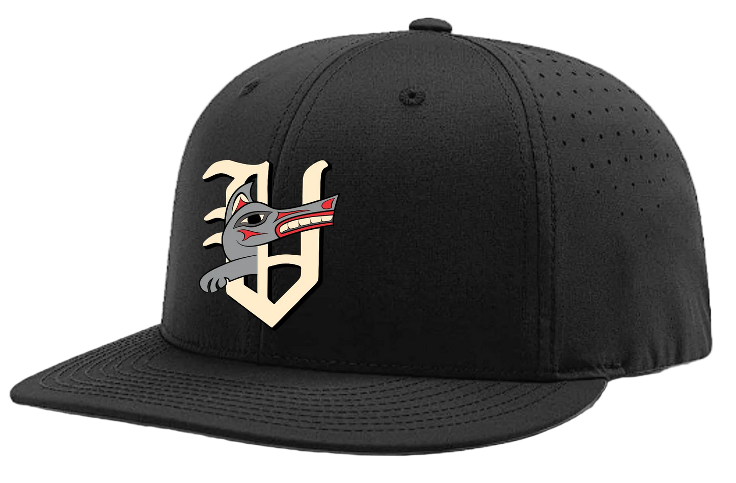 2025 Victoria Seawolves Baseball Richardson Custom Stretch Fit Hat Indigenous Design