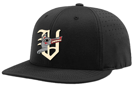 2025 Custom Victoria Seawolves Baseball FITTED Hats with Indigenous Design