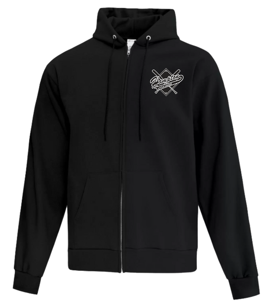 Hampton Little League Unisex and Youth Full Zip Cotton/Polyester Black Hoodie