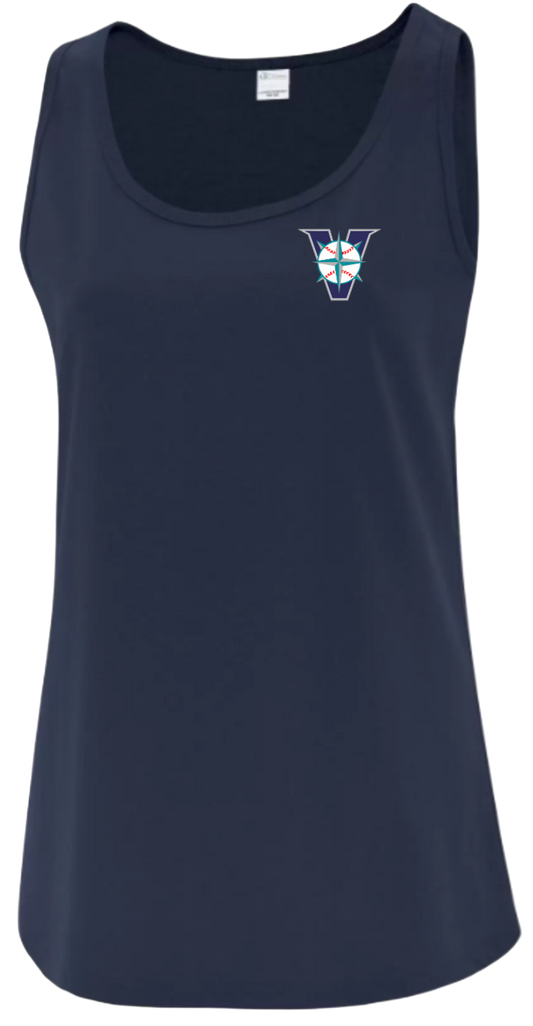 Victoria Mariners Baseball Club Ladies Navy Tank Top