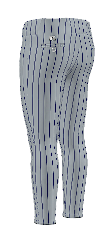 PREMIER Custom Pinstripe (Navy) Unisex and Youth Baseball Grey Pants