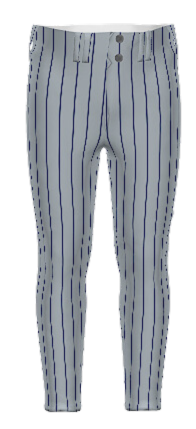 2024 PREMIER Custom Pinstripe (Navy) Unisex and Youth Baseball Grey Pants
