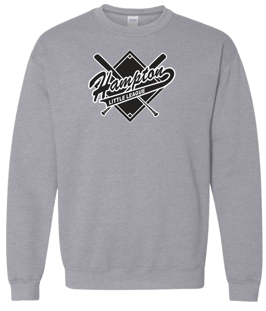 Hampton Little League Unisex and Youth Crewneck Sport Grey Sweatshirt