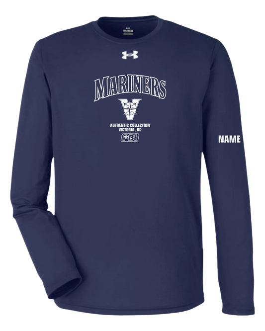 Victoria Mariners Baseball Club Unisex Long Sleeve DriFit Under Armour Tshirt