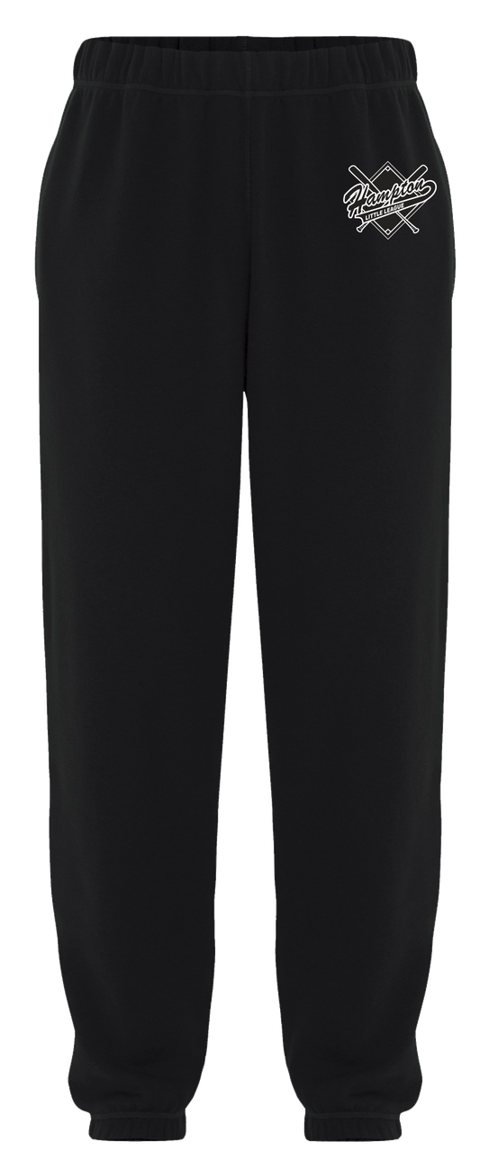 Hampton Little League Youth and Unisex Black Cotton Sweatpants