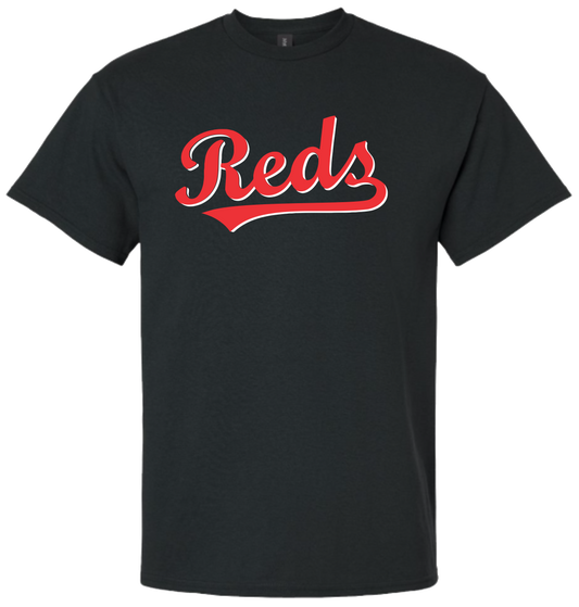 Carnarvon Reds Unisex and Youth Cotton Black Tshirt