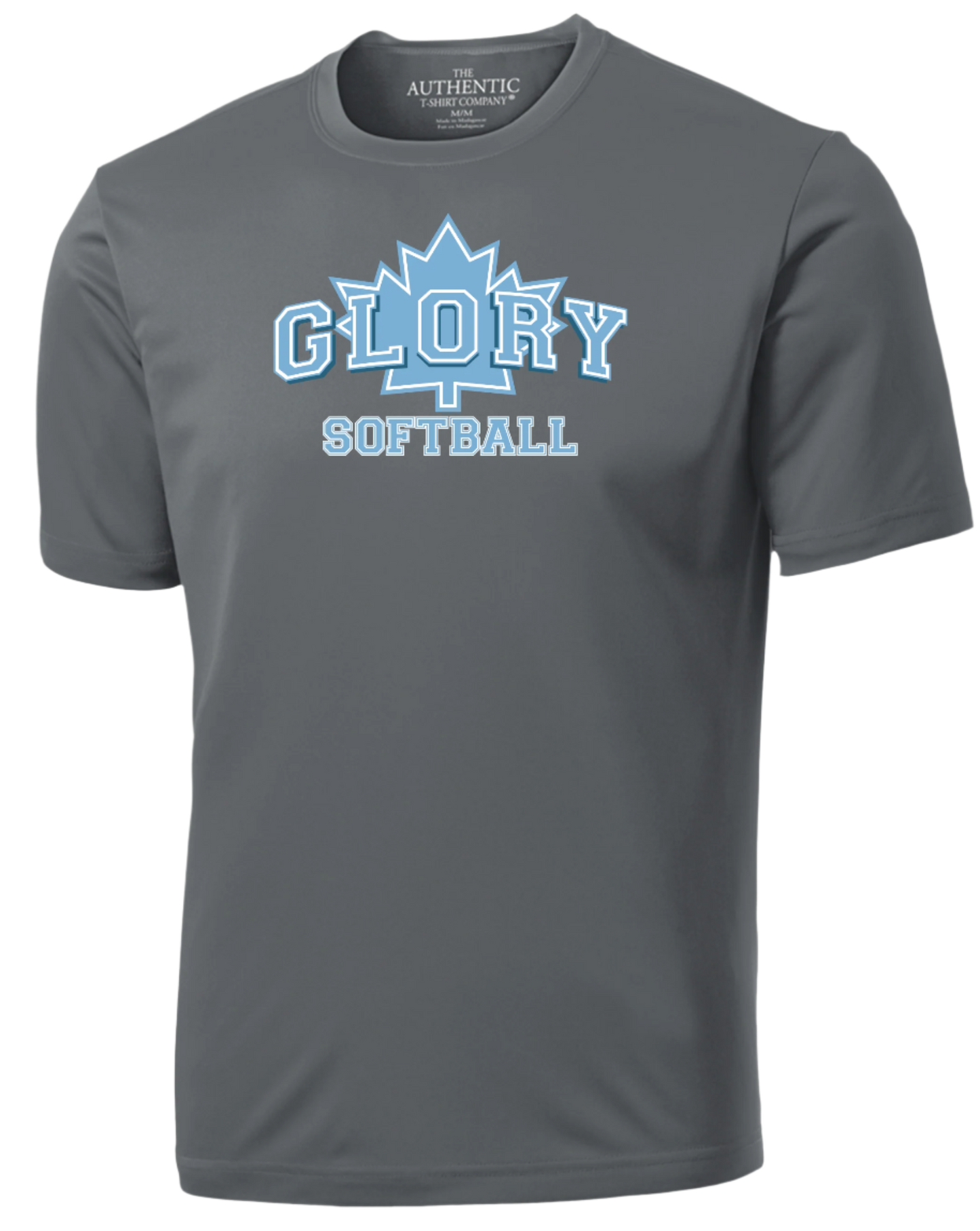Glory Softball Unisex and Youth Short Sleeve Coal Grey DriFit Tshirt
